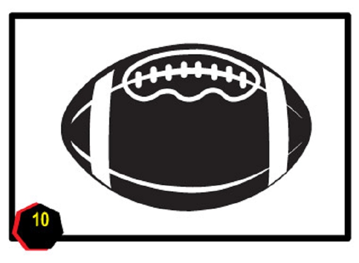 clipart football black and white - photo #43