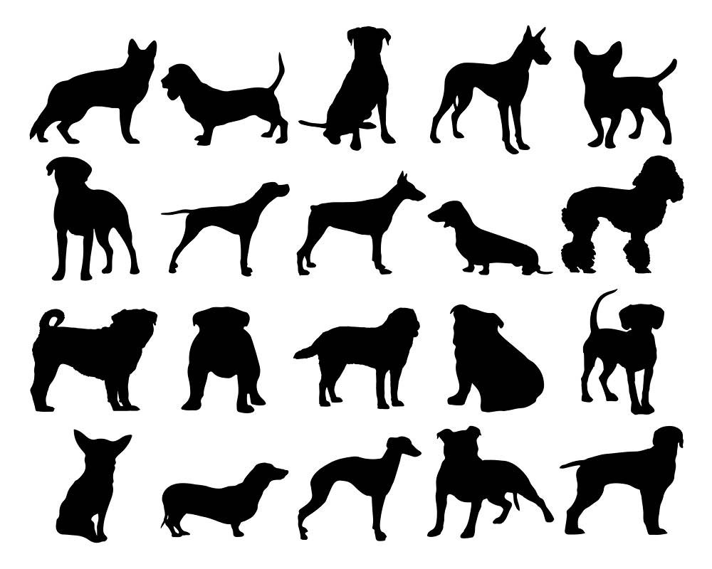 clipart dog silhouette - photo #43
