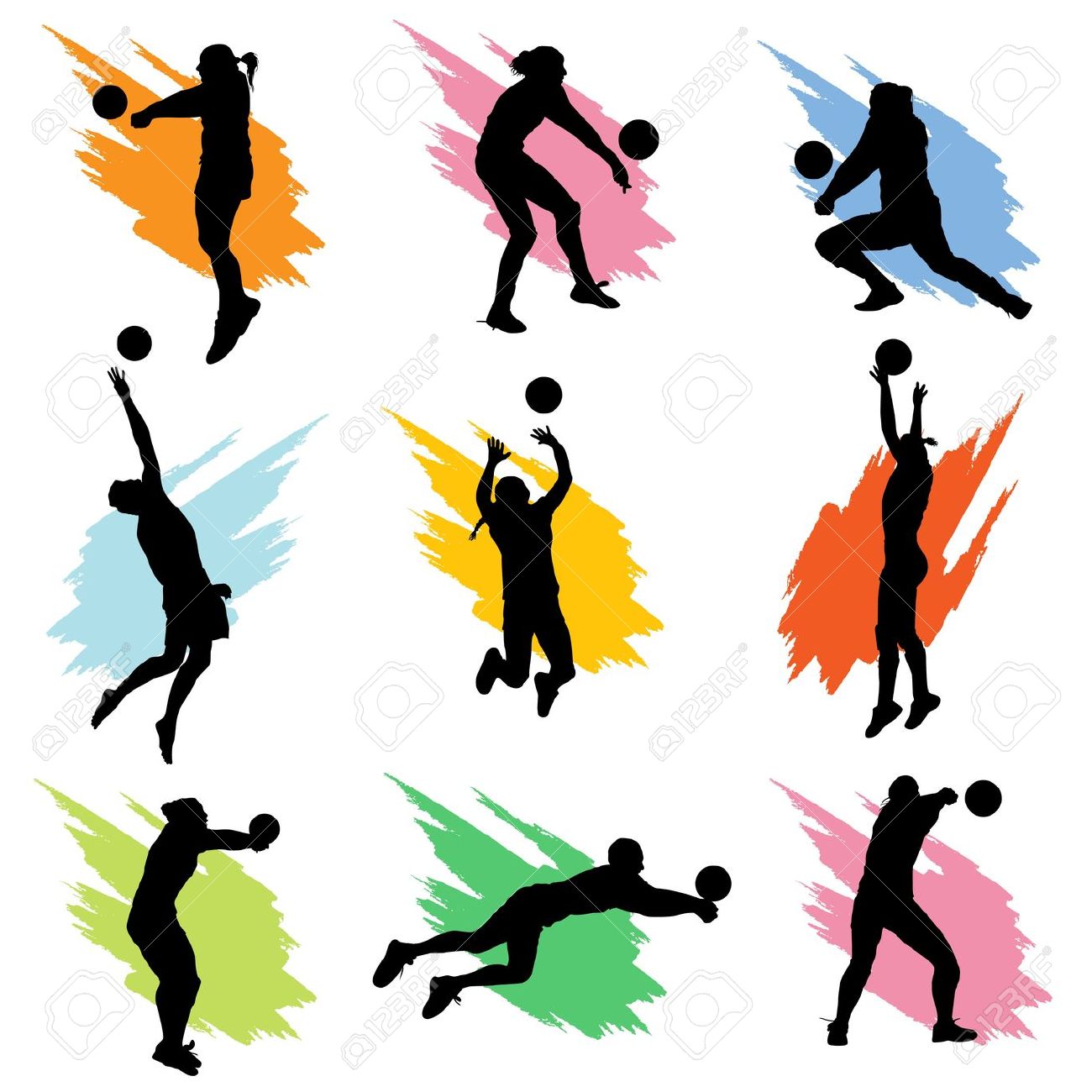 free volleyball clipart borders - photo #30