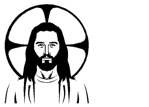 free black and white clipart of jesus - photo #25