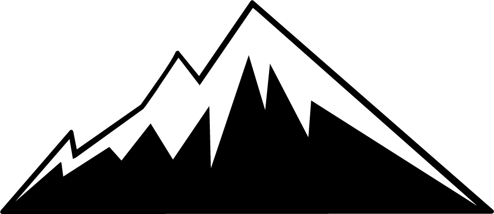 free clipart mountains black and white - photo #7