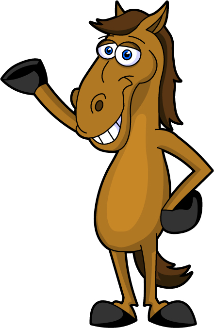 Cartoon horse clipart image #4456