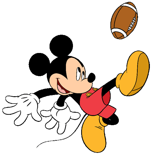 mickey mouse playing football clipart - photo #9