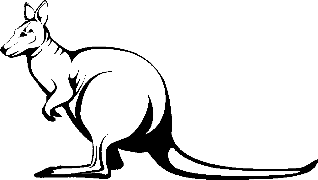 free clip art kangaroo outline - photo #16