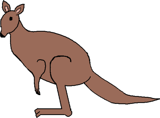 free clip art kangaroo outline - photo #31