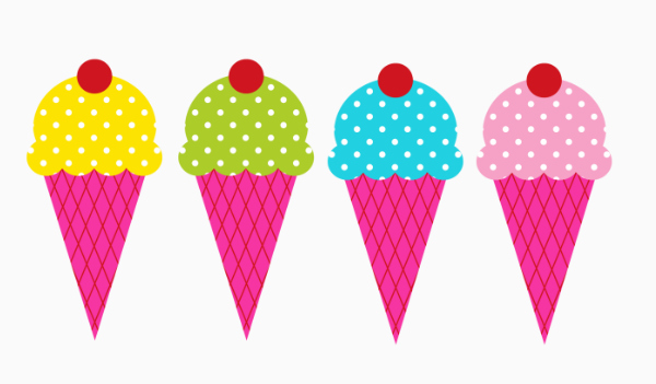 ice cream cone border clip art - photo #1