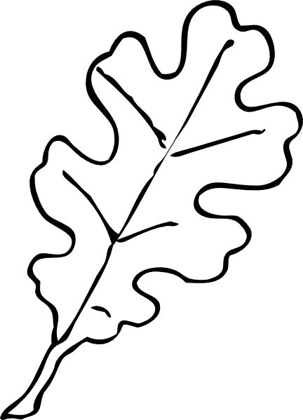 clipart leaf black and white - photo #33