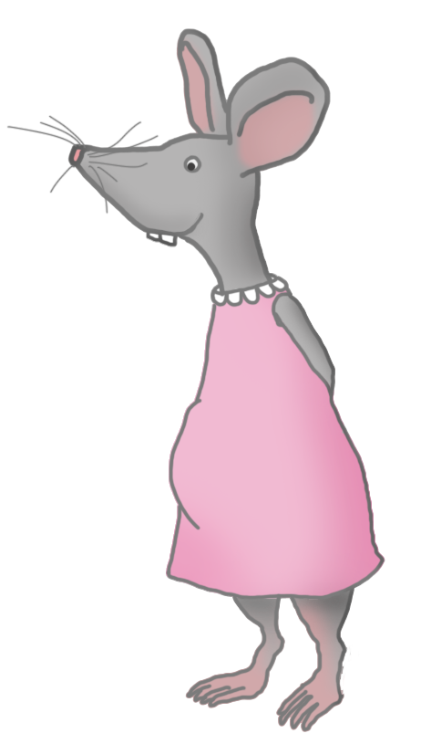 Female mouse clipart image #11926