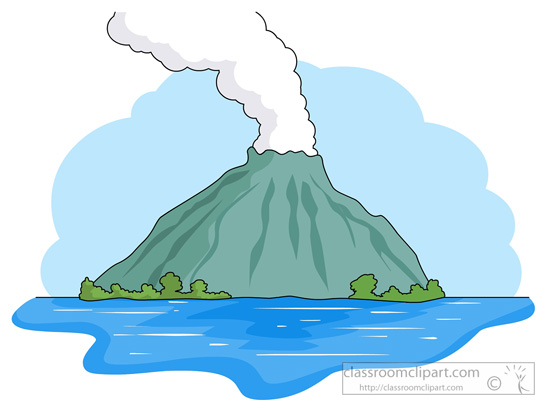 clipart of volcano - photo #24