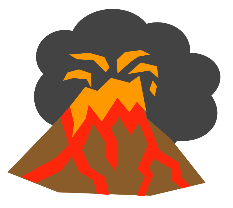 free animated volcano clipart - photo #4