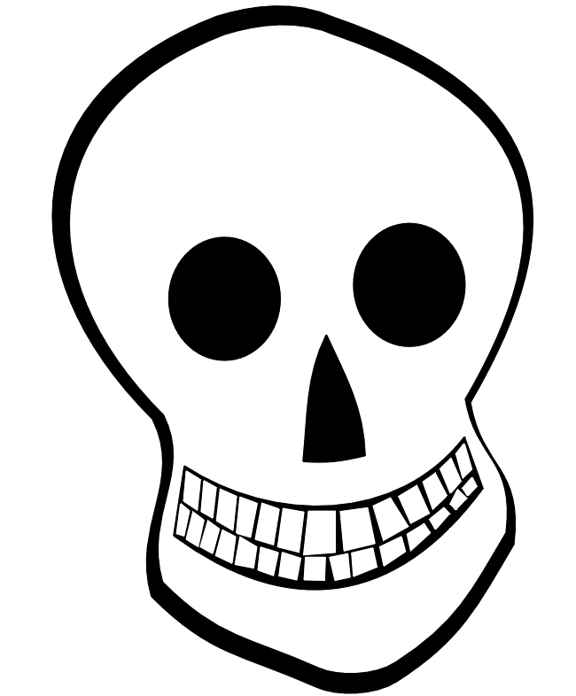 Skeleton cartoon skull clipart image 16772