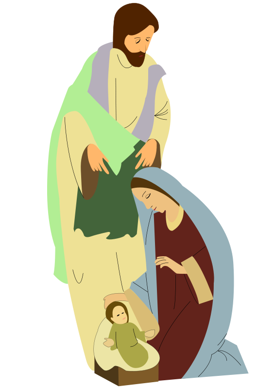 Nativity religious christmas clipart free holiday graphics image #17291