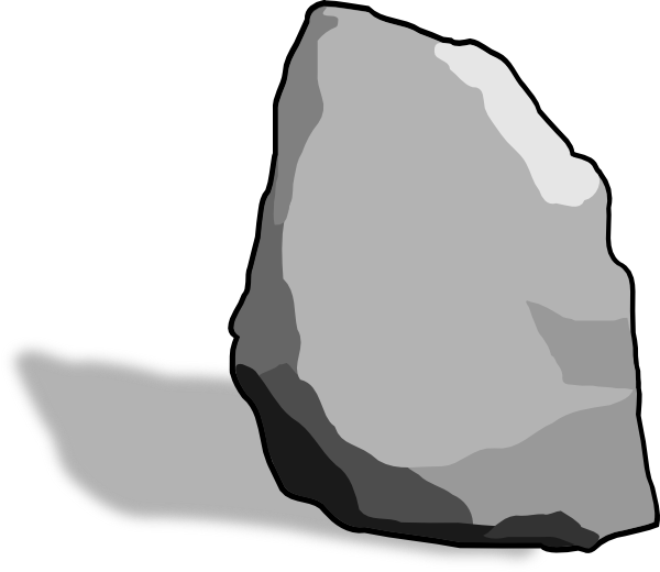 Rock clipart black and white free clipart images image #17300