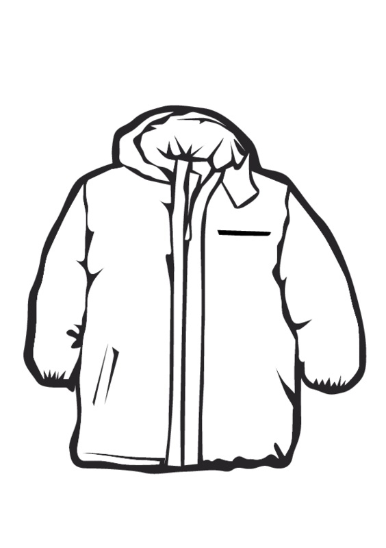 jacket clipart black and white - photo #3