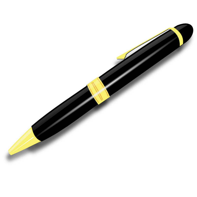 Pen clip art black and white free clipart images image #18784