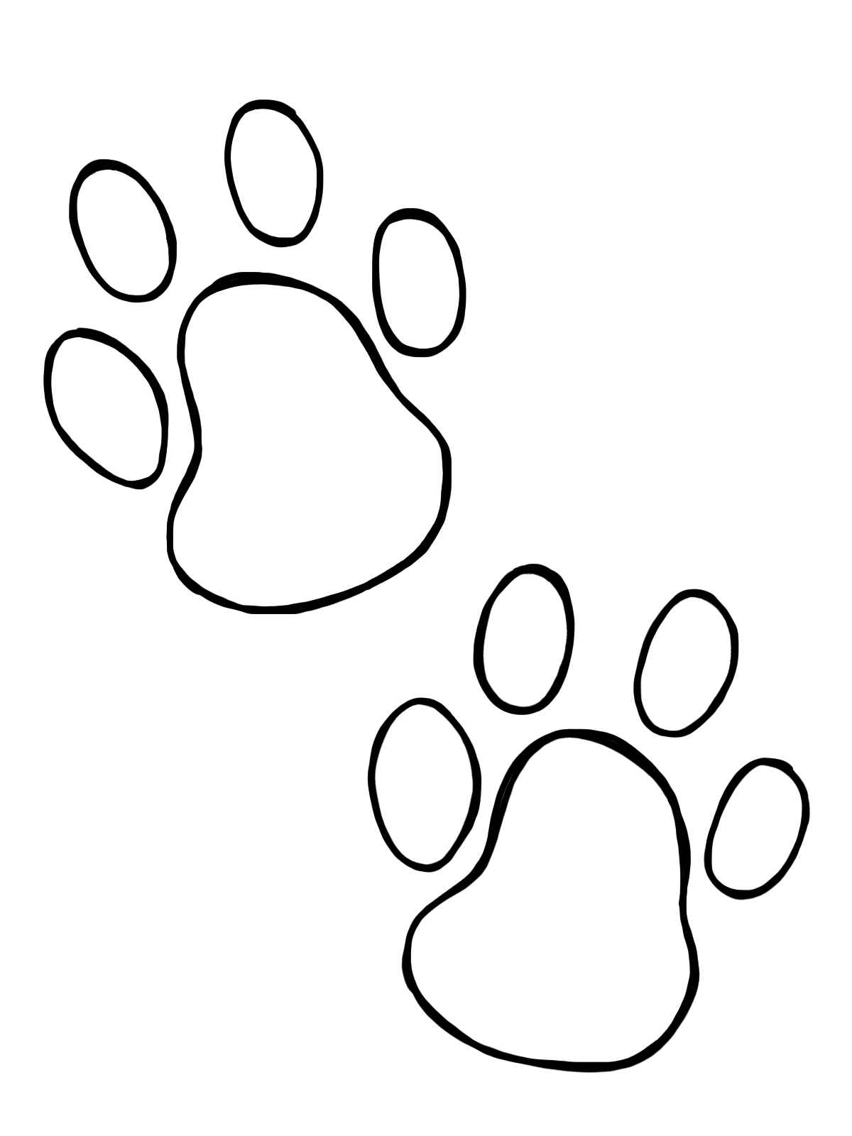 free clipart dog paw print border - photo #36