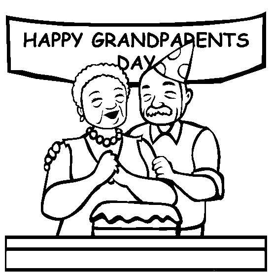 grandparents clipart black and white - photo #11