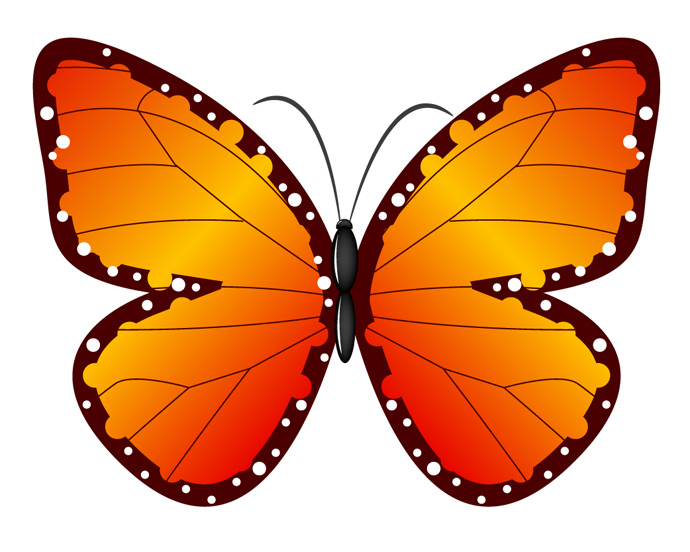 animated monarch butterfly clip art free - photo #49