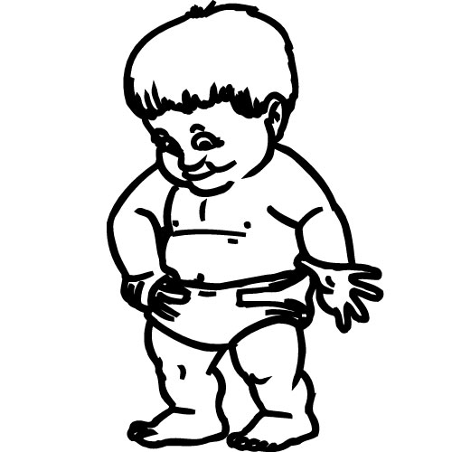 free clipart of baby in diaper - photo #20