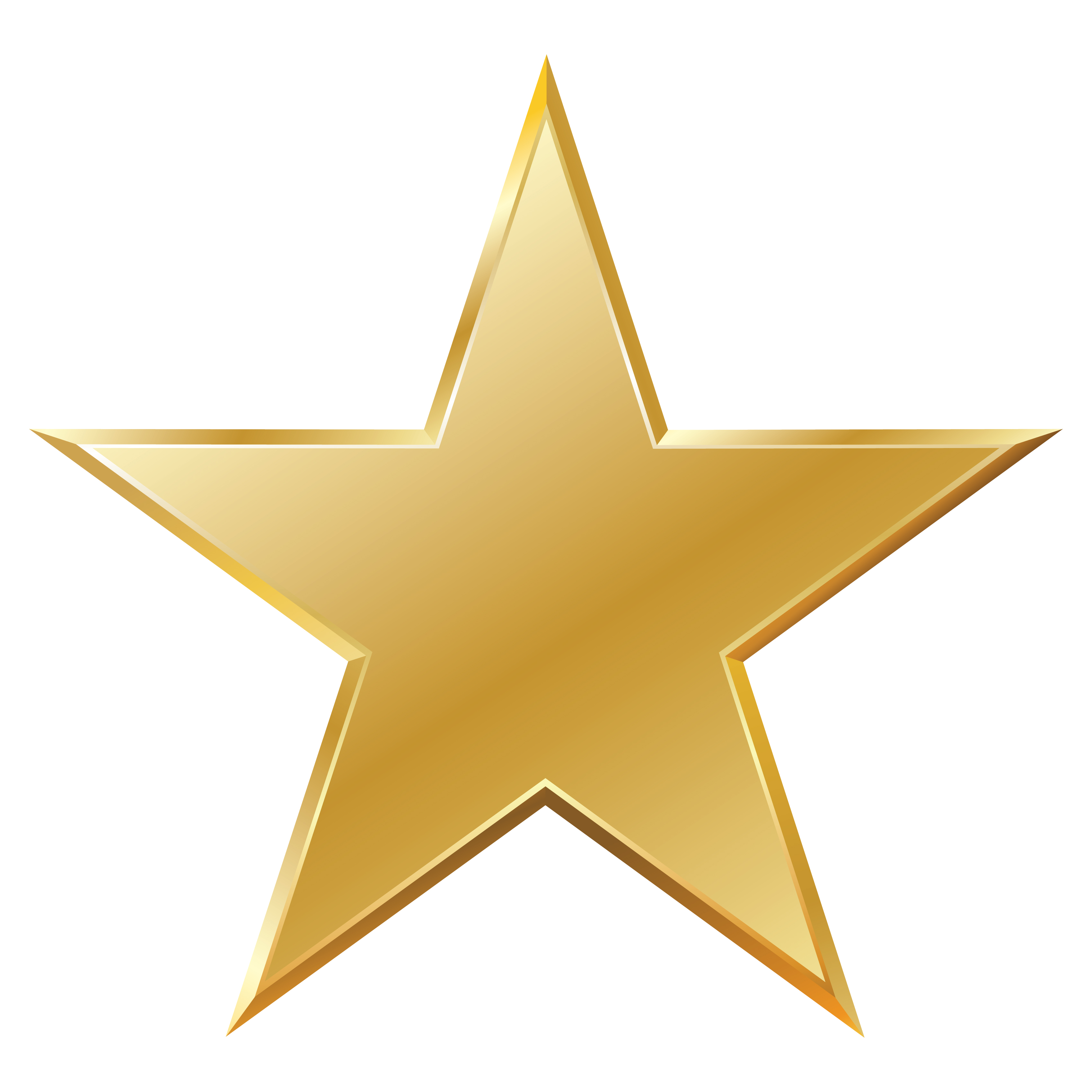Gold star vector images clipart image #28259