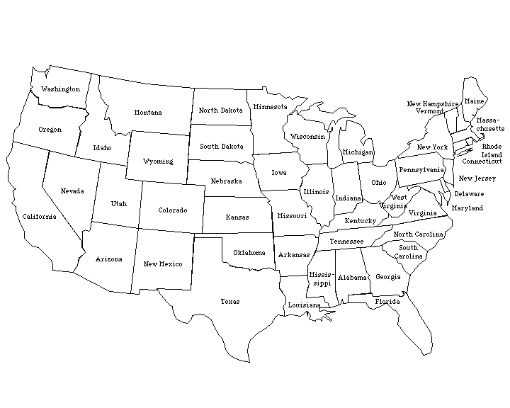 Usa Outline Map Clipart