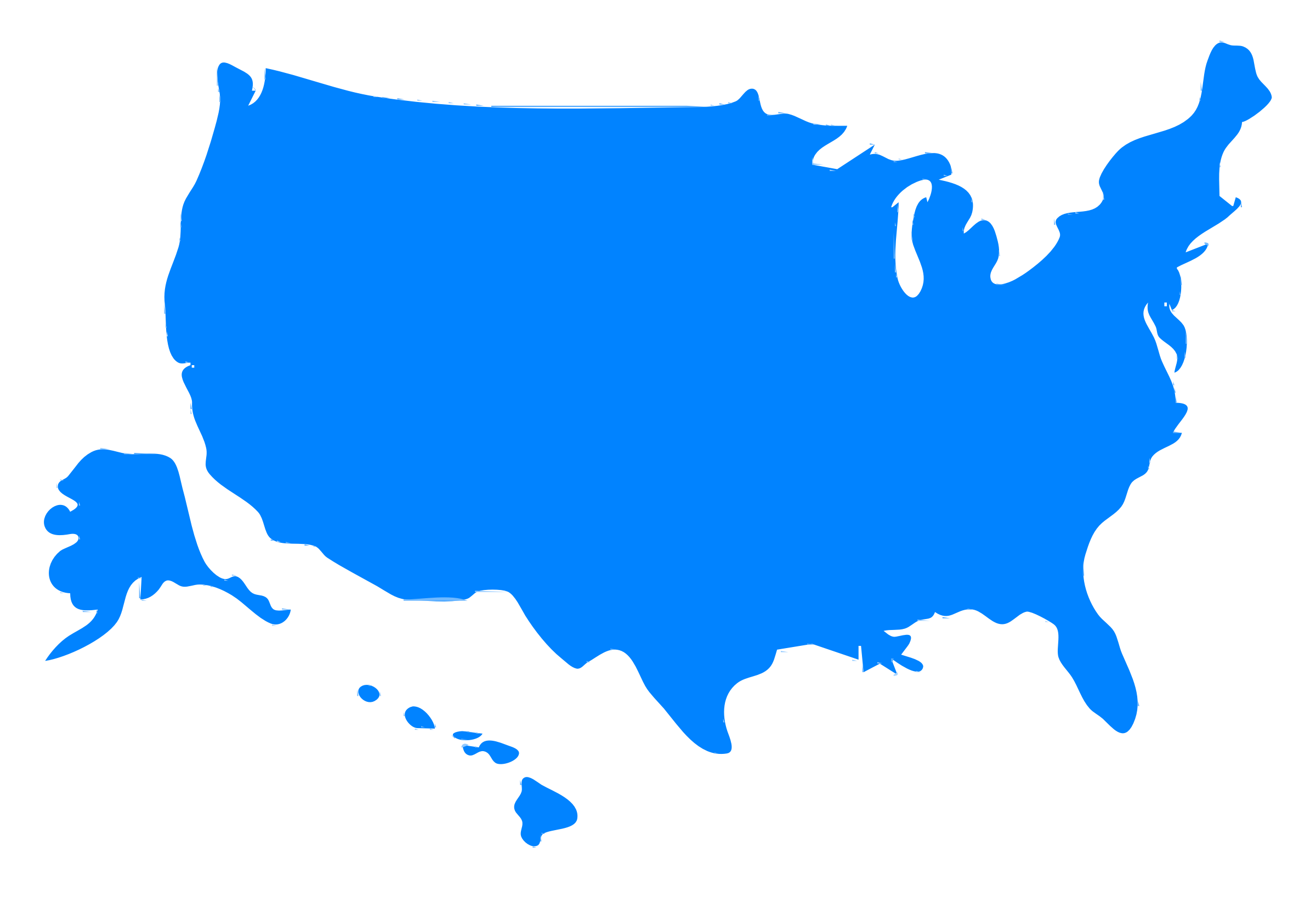 Us map clipart usa map silhouette image 28463
