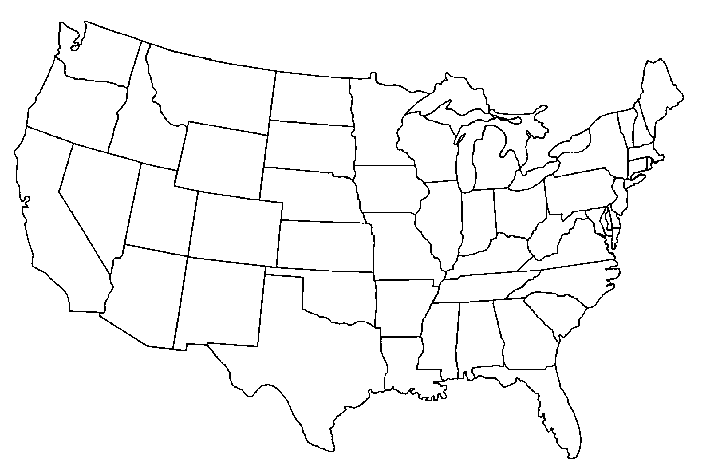 clipart map of usa - photo #29