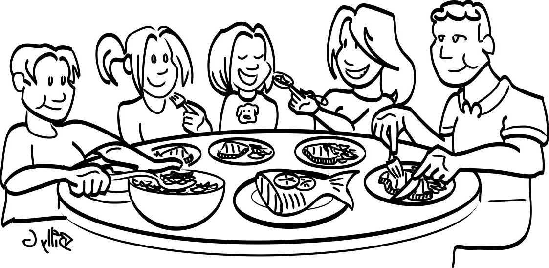 clipart of family eating dinner - photo #34