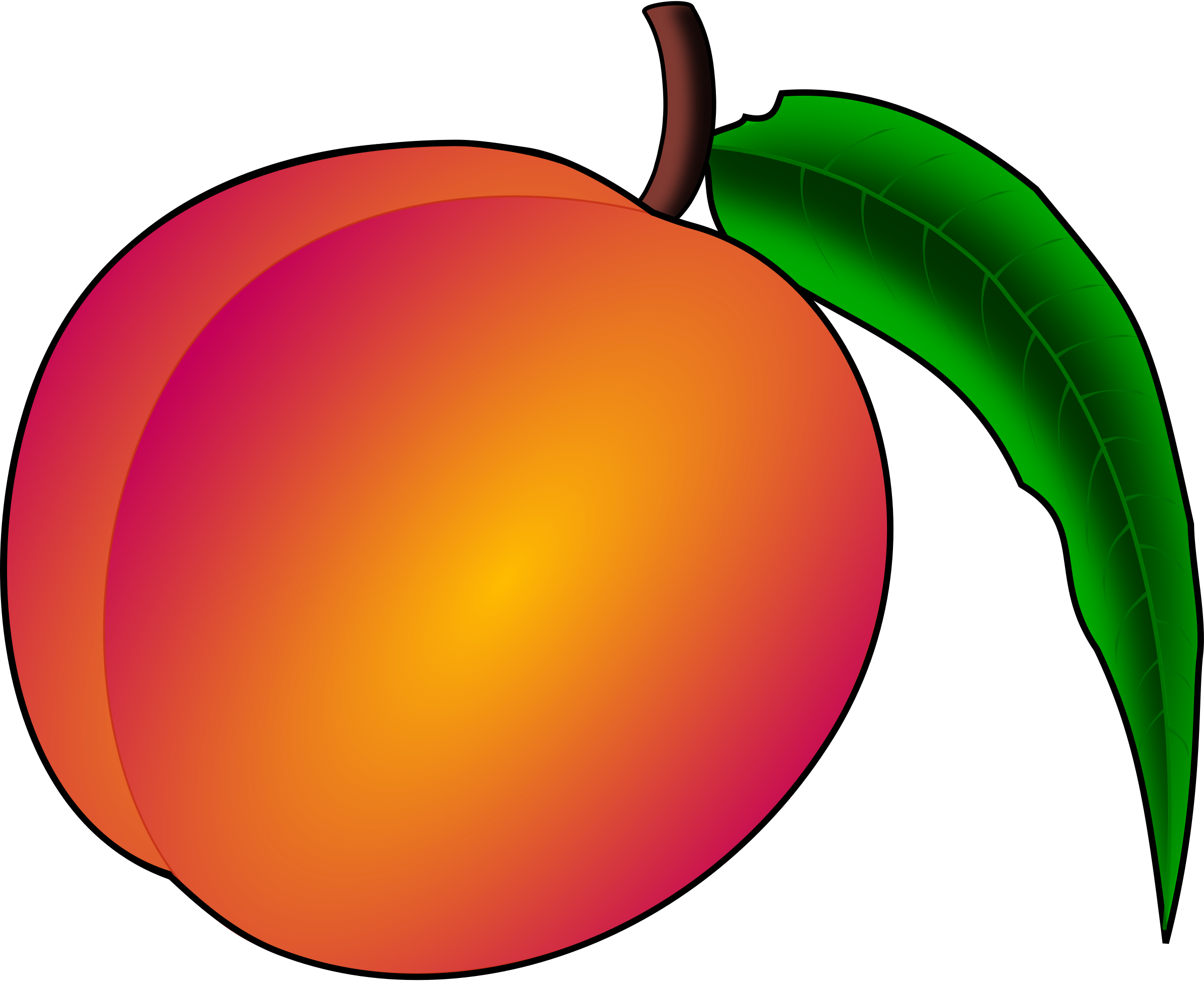 Large Peaches Clipart Image 31429