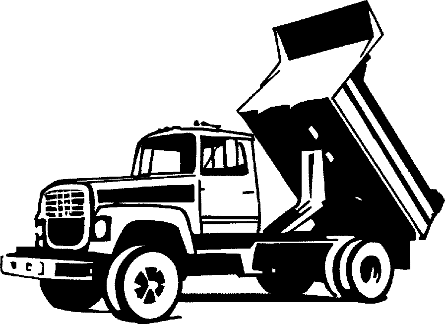 free black and white truck clipart - photo #14