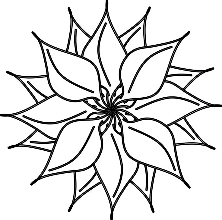 Flower Black and White Clipart Images, Illustrations, Photos