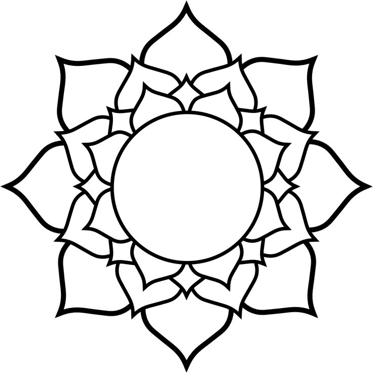 clipart flower black and white - photo #27