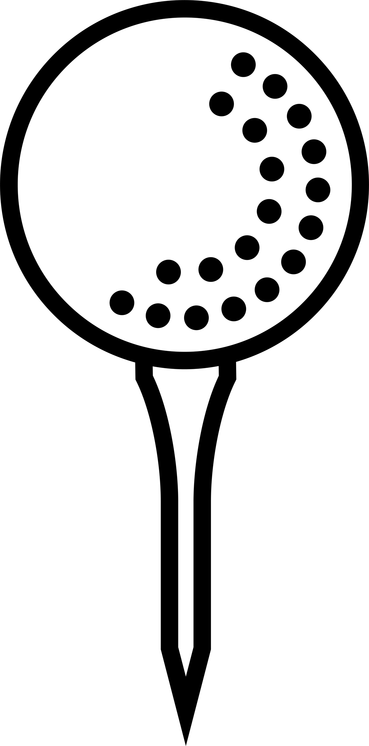 Golfer golf ball clip art black and white image #35927