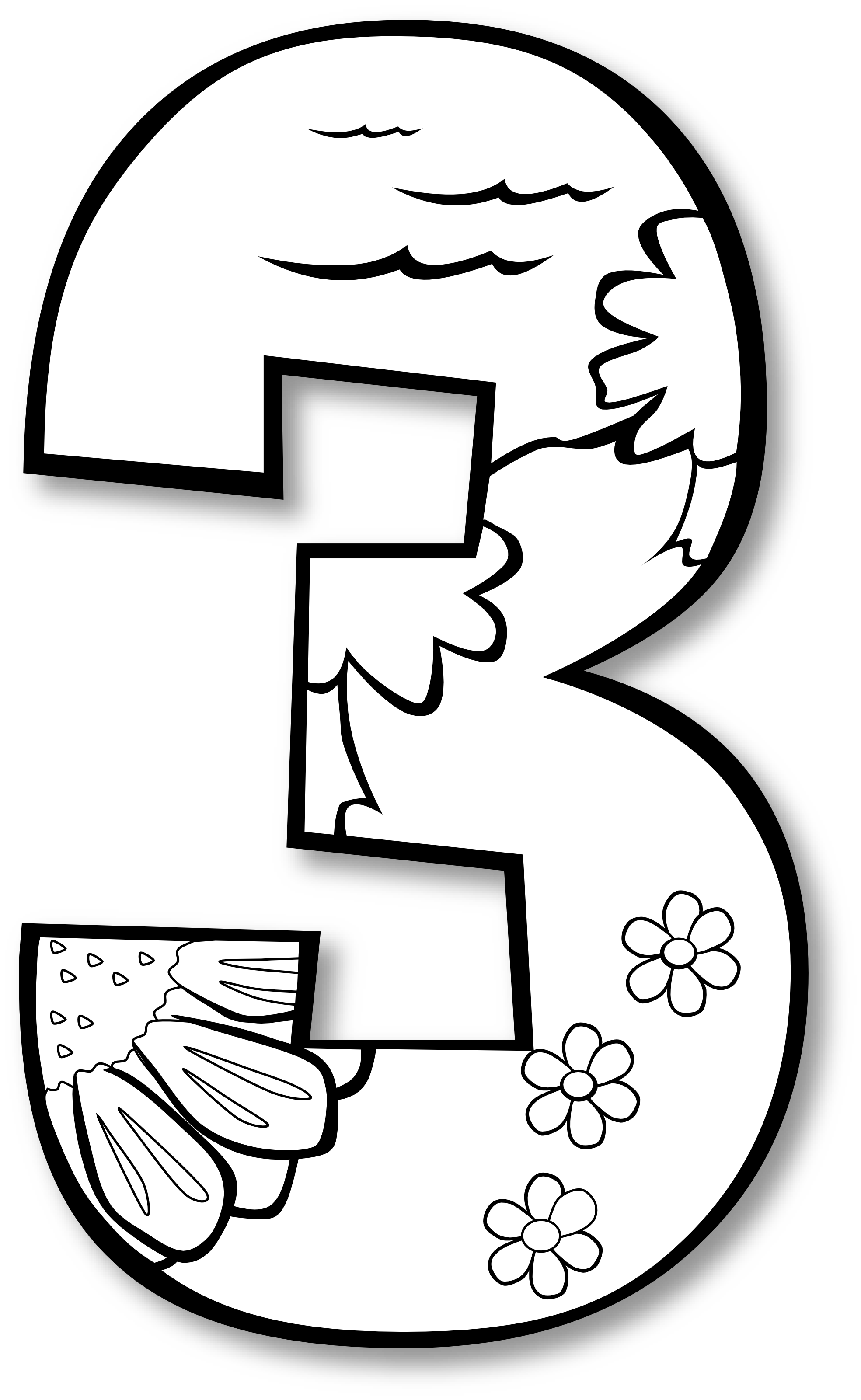 Black and white numbers 1 clipart clipart kid image #37885