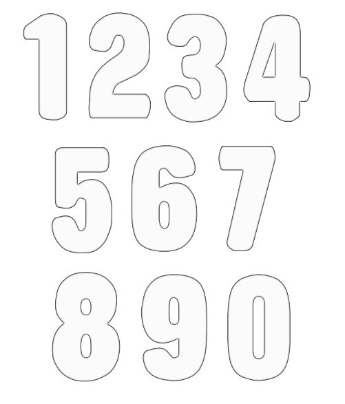 numbers clipart black and white - photo #48