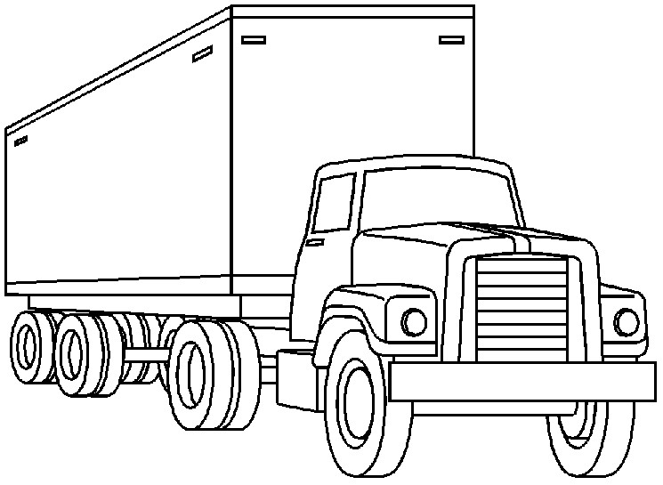 free black and white truck clipart - photo #3