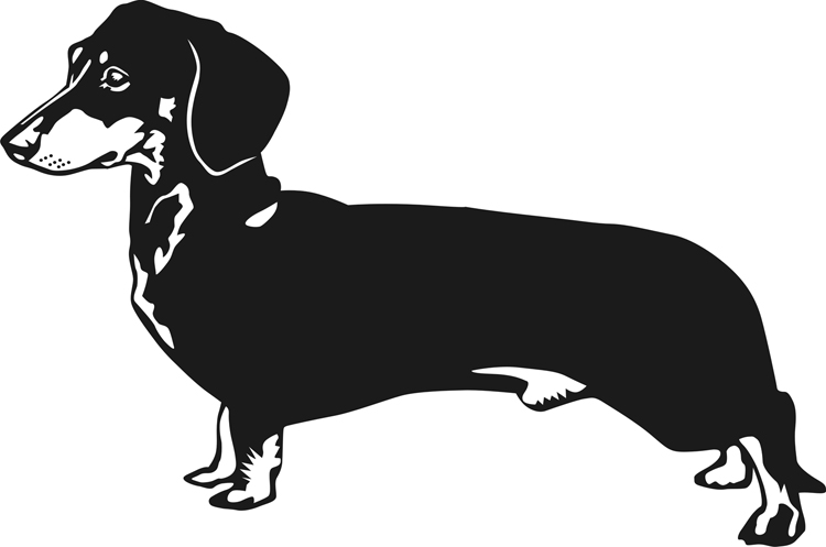 free clipart of dogs black and white - photo #38