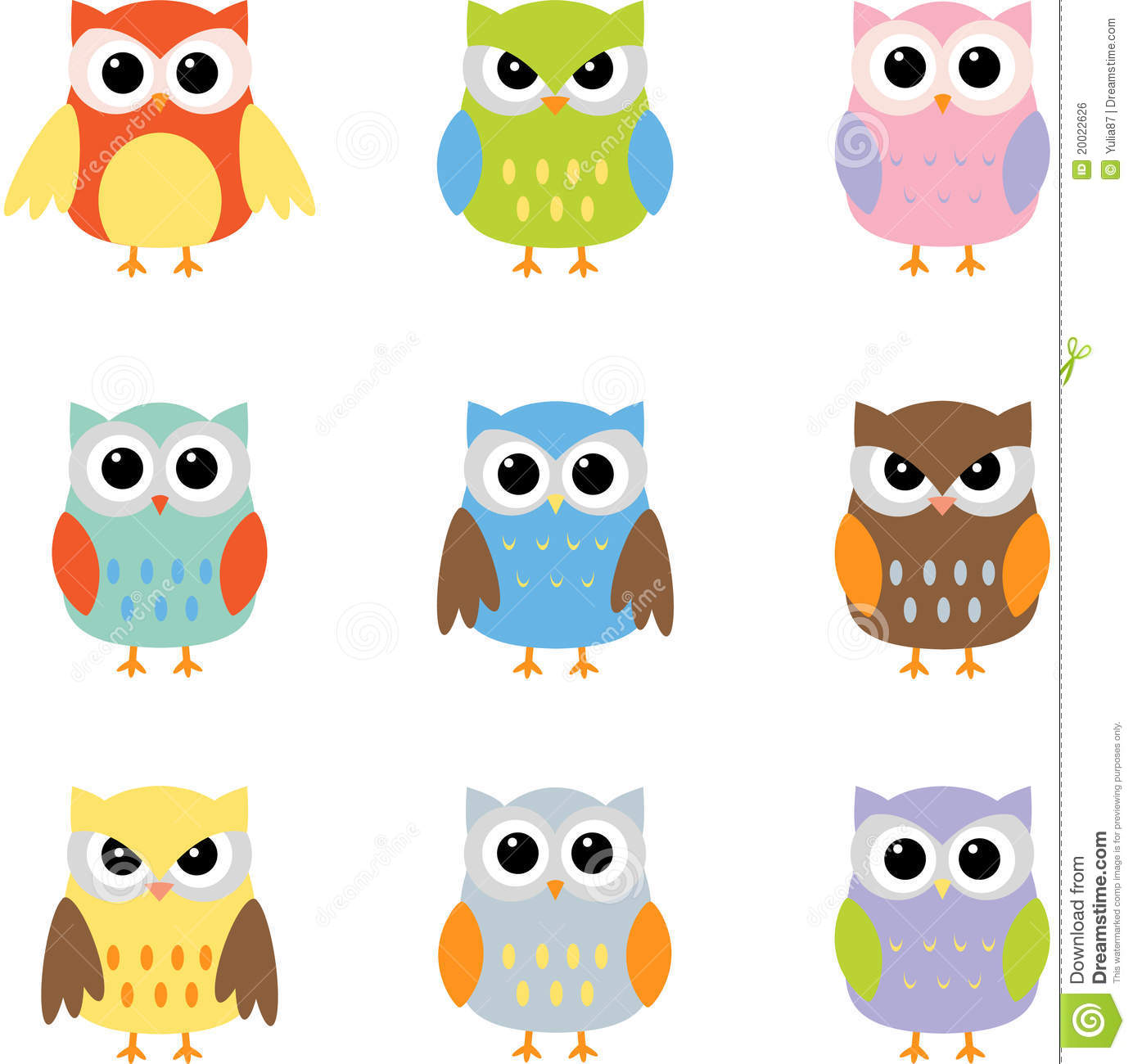 Color owls clip art royalty free stock image image