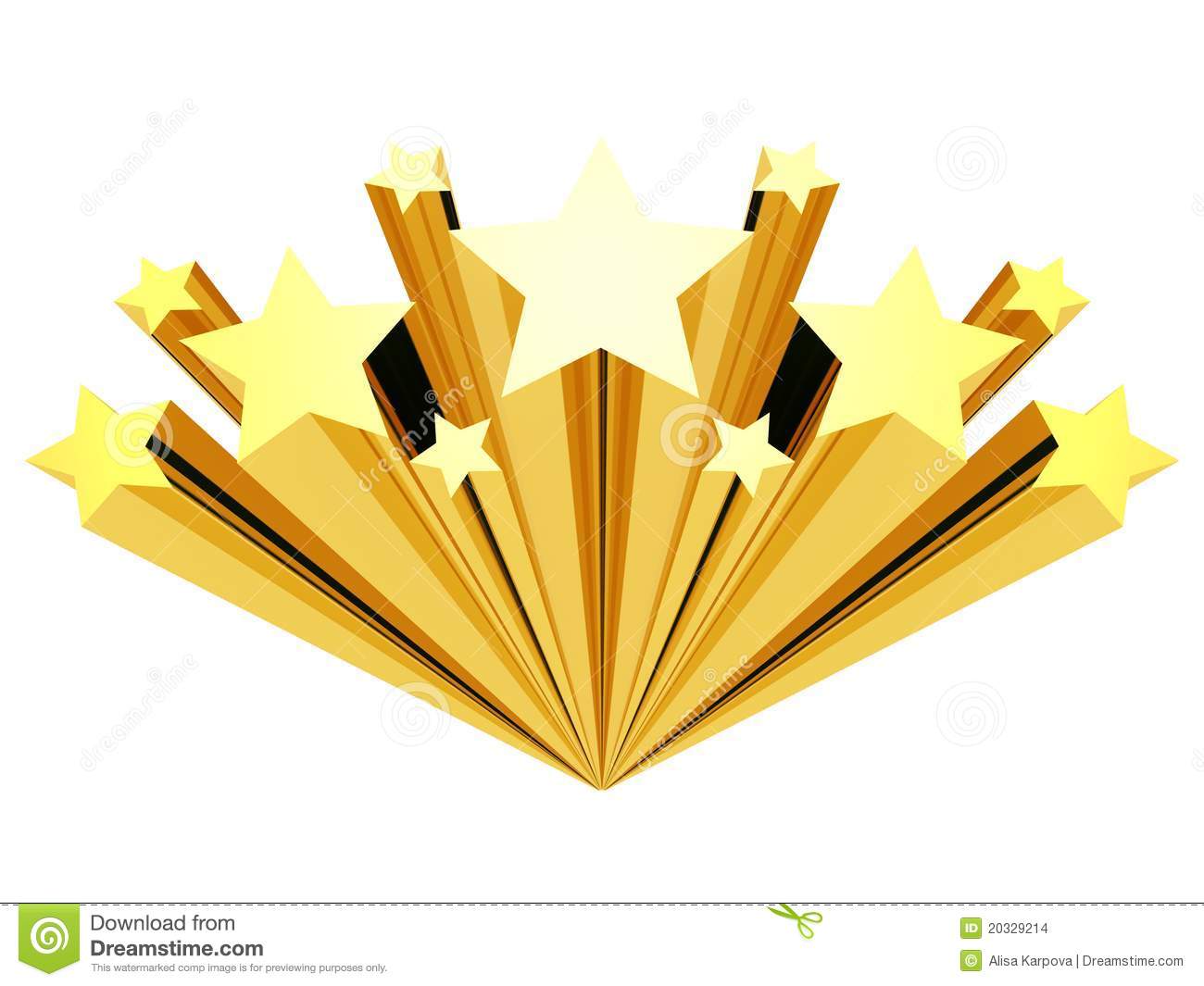 Gold star clip art isolated on a white stock images image
