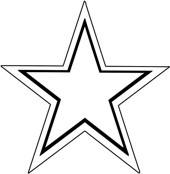 Star clip art outline free clipart images