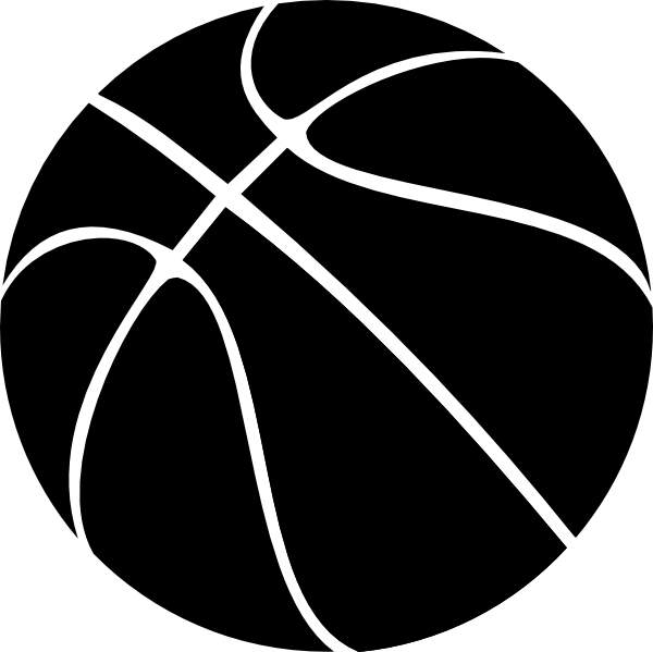Black basketball clipart