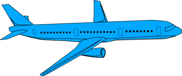 Blue airplane pass clip art at vector clip art online