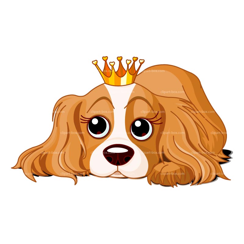 Clipart dog with crown royalty free vector design