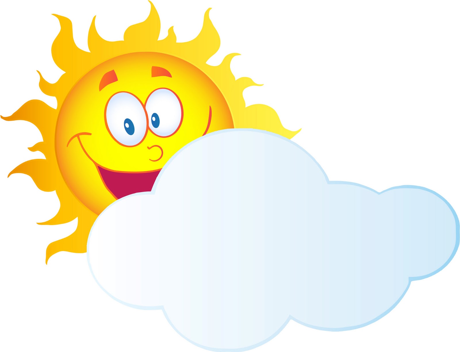 Clouds and sun clipart