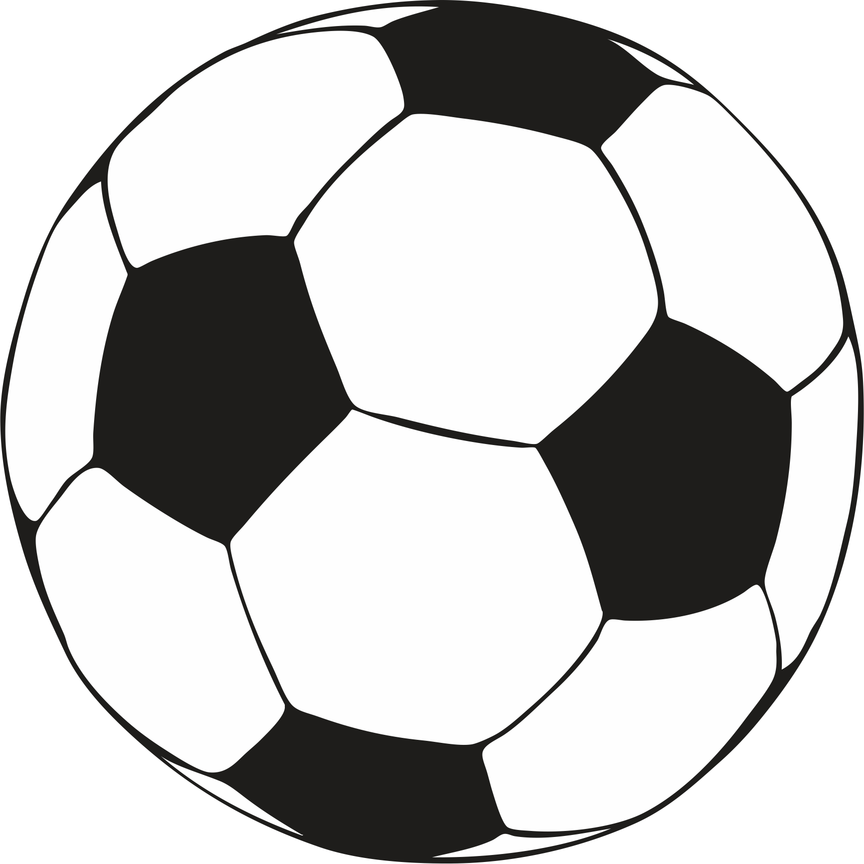 Coloring pages of soccer ball clipart