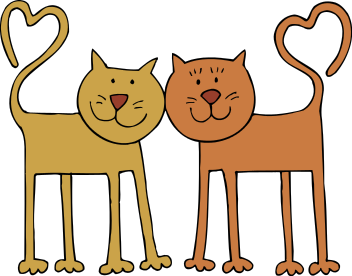 Free valentine cat clipart 1 page of public domain clip art