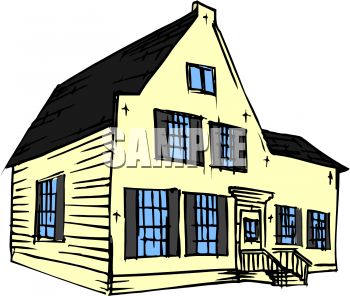 House clip art royalty free clip art image small clapboard house