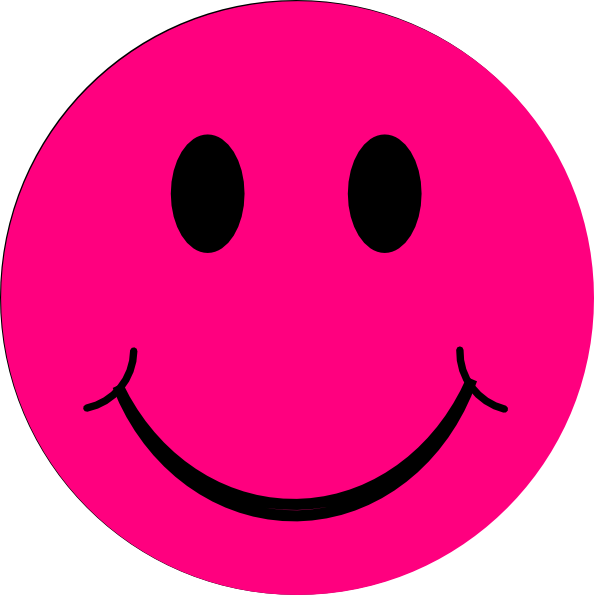 Pink smiley face clipart
