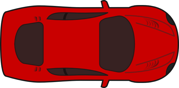 Red sports car top view clip art at vector clip art