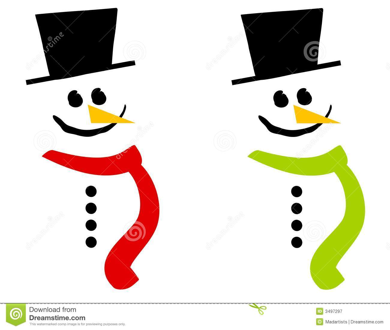 Smiling snowman clip art 2 stock photography image 2